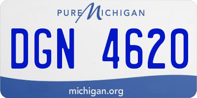 MI license plate DGN4620