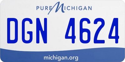MI license plate DGN4624