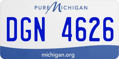 MI license plate DGN4626