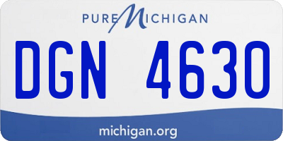 MI license plate DGN4630