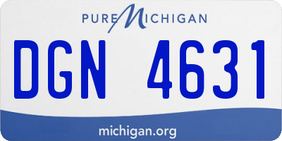 MI license plate DGN4631