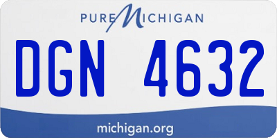 MI license plate DGN4632