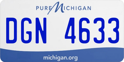 MI license plate DGN4633