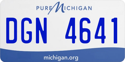 MI license plate DGN4641