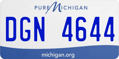 MI license plate DGN4644