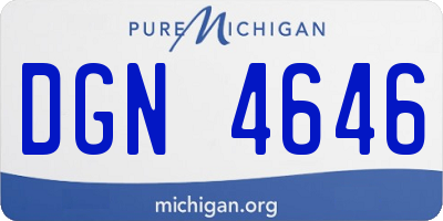 MI license plate DGN4646