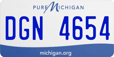 MI license plate DGN4654