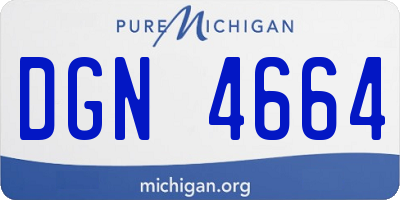 MI license plate DGN4664