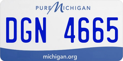MI license plate DGN4665