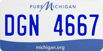 MI license plate DGN4667