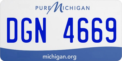 MI license plate DGN4669