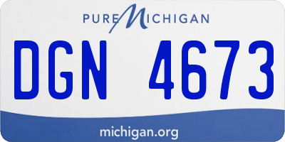 MI license plate DGN4673