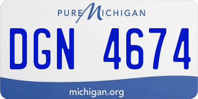 MI license plate DGN4674