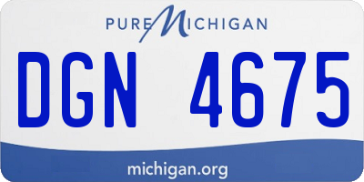 MI license plate DGN4675