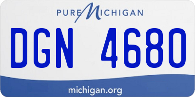 MI license plate DGN4680
