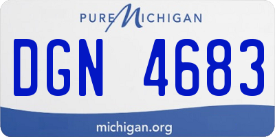 MI license plate DGN4683