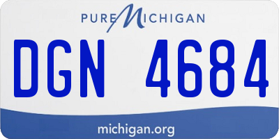 MI license plate DGN4684