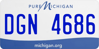 MI license plate DGN4686