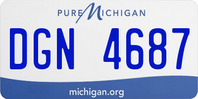 MI license plate DGN4687