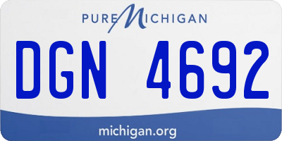 MI license plate DGN4692