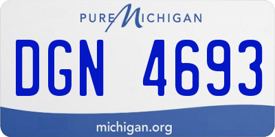 MI license plate DGN4693