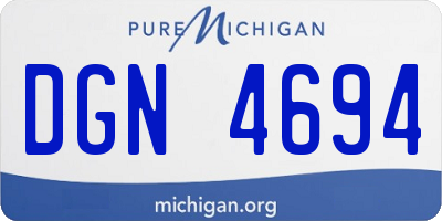MI license plate DGN4694