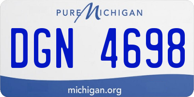 MI license plate DGN4698