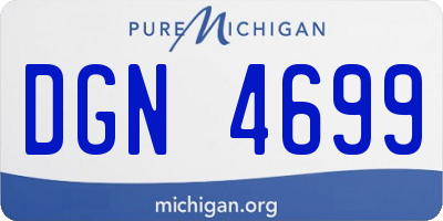 MI license plate DGN4699