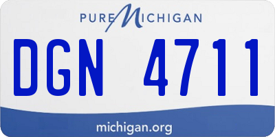 MI license plate DGN4711