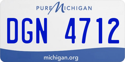 MI license plate DGN4712