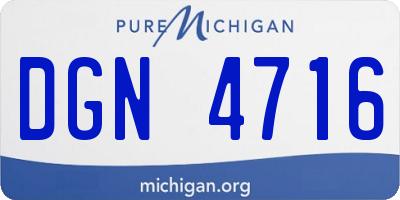 MI license plate DGN4716
