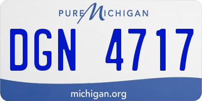 MI license plate DGN4717