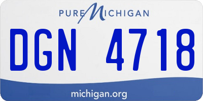 MI license plate DGN4718