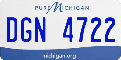 MI license plate DGN4722