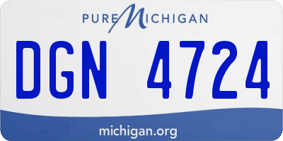 MI license plate DGN4724