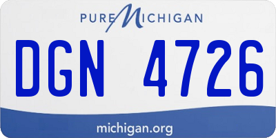 MI license plate DGN4726