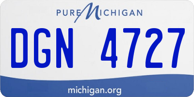 MI license plate DGN4727