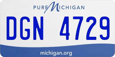 MI license plate DGN4729