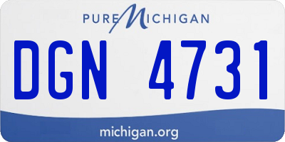 MI license plate DGN4731