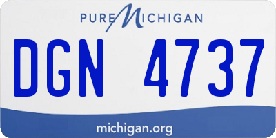 MI license plate DGN4737