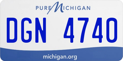 MI license plate DGN4740
