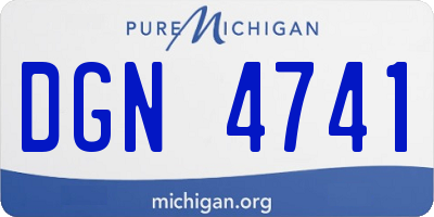 MI license plate DGN4741
