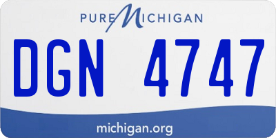 MI license plate DGN4747