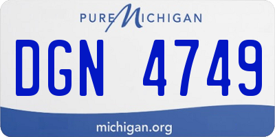 MI license plate DGN4749