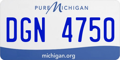MI license plate DGN4750