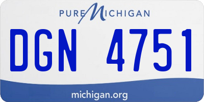 MI license plate DGN4751