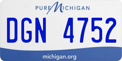 MI license plate DGN4752