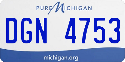 MI license plate DGN4753