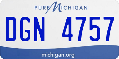 MI license plate DGN4757