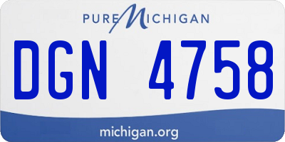 MI license plate DGN4758